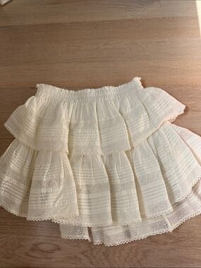 Loveshackfancy White Ruffle Skirt Antique White Petite